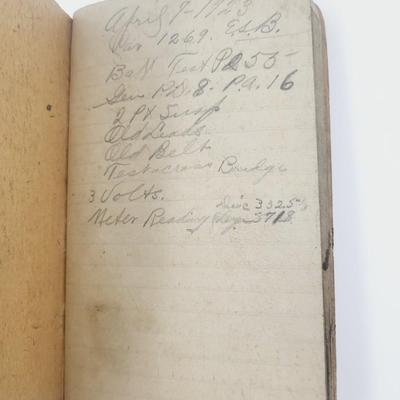 PAIR OF 1920S RAILROAD NOTE BOOKS W/ NOTES