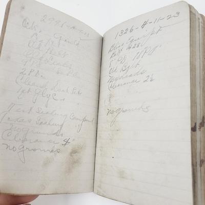 PAIR OF 1920S RAILROAD NOTE BOOKS W/ NOTES