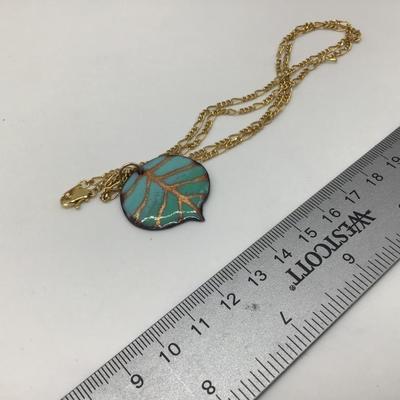 Copper Enamel Fall Necklace