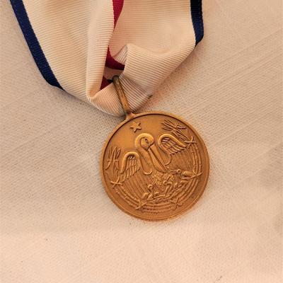Lot #157  Veterans Service to Louisiana Award in case