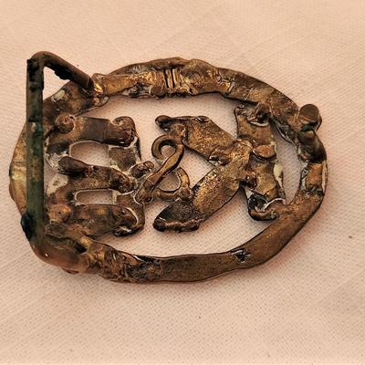 Lot #158  Vintage Brass K&B Belt Buckle