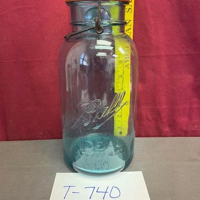 1:/2 gallon Ball blue jar-#7 on bottom