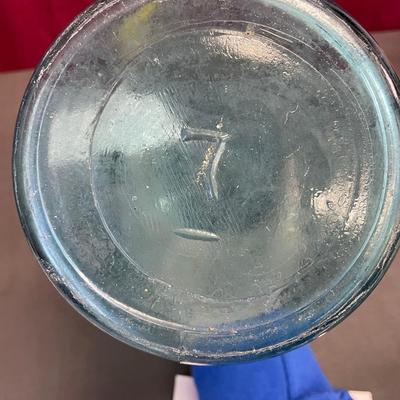 1:/2 gallon Ball blue jar-#7 on bottom
