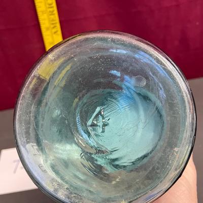 Qt Atlas blue mason jar-zinc lid