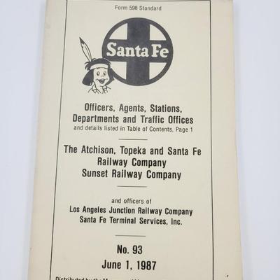 SANTA FE RAILROAD #93 1987 MANUAL