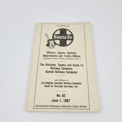 SANTA FE RAILROAD #93 1987 MANUAL