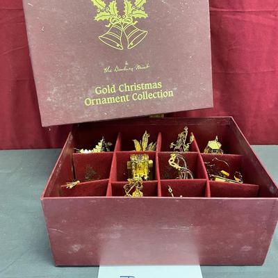 Set of 12-Danbury mint gold Christmas collection