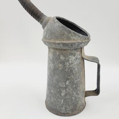 OLD GALVANIZED OIL CONTAINER