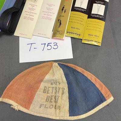 Vintage zippers and Betsyâ€™s best flour hat
