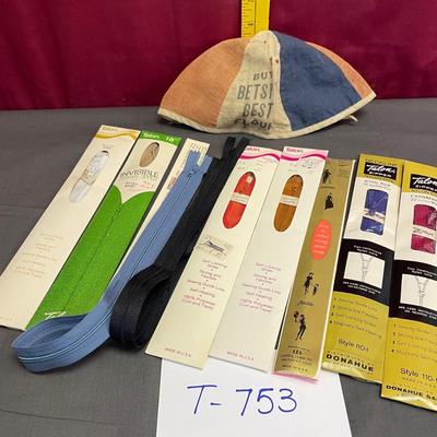 Vintage zippers and Betsyâ€™s best flour hat