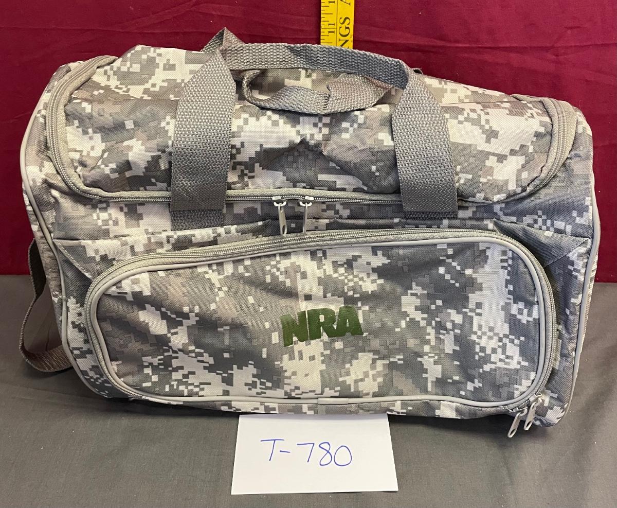 Small camo NRA duffle bag