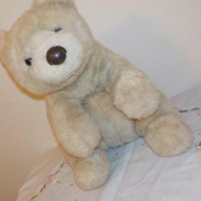 "Eddie Bauer Special Teddy Bear by Gund." and Snowball.