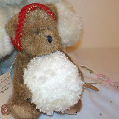 "Eddie Bauer Special Teddy Bear by Gund." and Snowball.