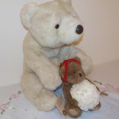 "Eddie Bauer Special Teddy Bear by Gund." and Snowball.