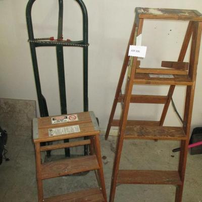 2 Wheel Dolly/Wooden Ladder