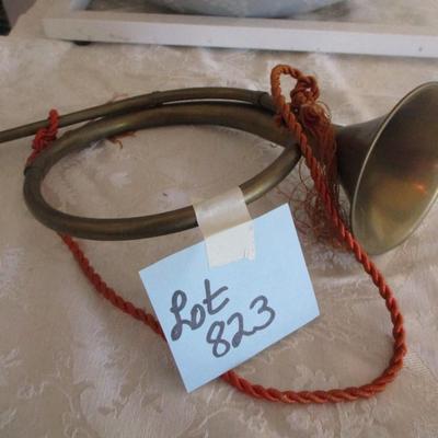 Household- Small Brass Horn, Chairside Table