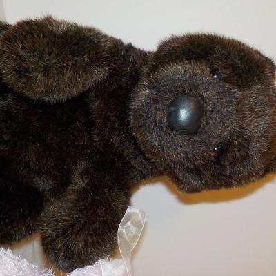 " Eddie Bauer Brown Bear and Jerry Elsner Pink Girl Bear.