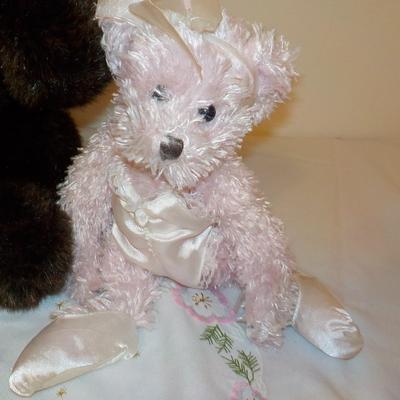 " Eddie Bauer Brown Bear and Jerry Elsner Pink Girl Bear.