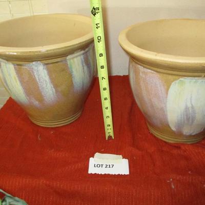 Matching Planters/Faux Flowers