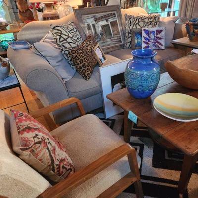 Mid-Century Art and Furniture Collection including Lamps, Tables, Chairs, Dressers, Armoires, Sideboards, Paintings, Sculpture, Ceramics...