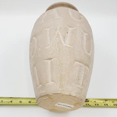 LARGE TEXTURED TERRA COTTA VASE