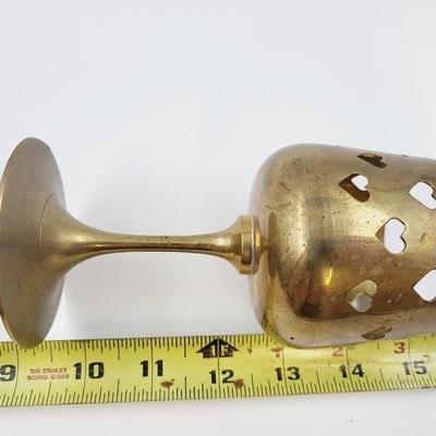 CUTE BRASS CANDLE / CONE INCENSE HOLDER