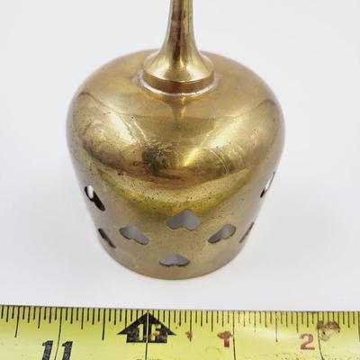 CUTE BRASS CANDLE / CONE INCENSE HOLDER