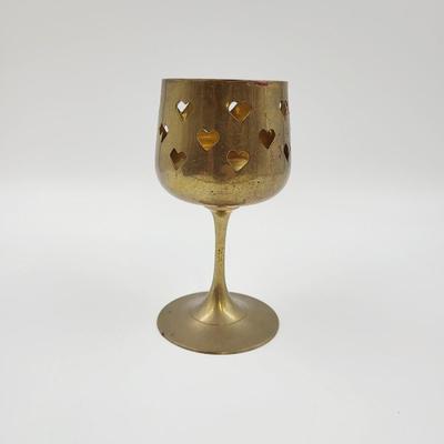 CUTE BRASS CANDLE / CONE INCENSE HOLDER