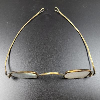 1800S TELESCOPIC TEMPLE LOOP SLIDE BRASS EYE GLASSES