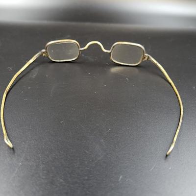 1800S TELESCOPIC TEMPLE LOOP SLIDE BRASS EYE GLASSES
