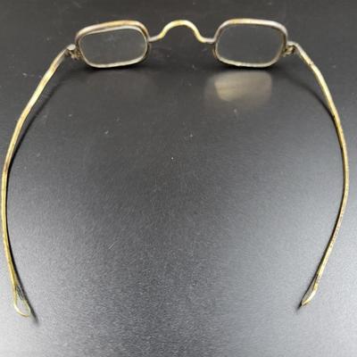 1800S TELESCOPIC TEMPLE LOOP SLIDE BRASS EYE GLASSES