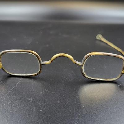 1800S TELESCOPIC TEMPLE LOOP SLIDE BRASS EYE GLASSES