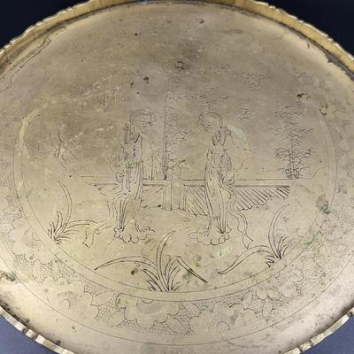BEAUTIFUL ORIENTAL THEMED BRASS TRAY