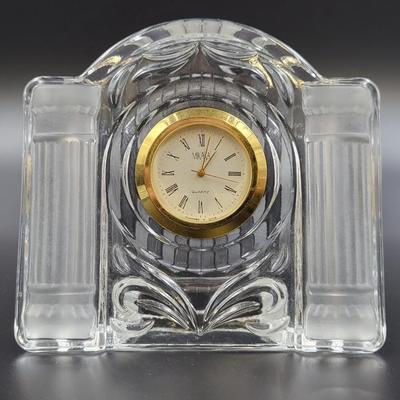 MIKASA SMALL CRYSTAL TABLE TOP CLOCK