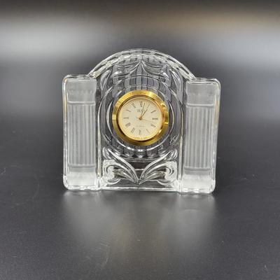 MIKASA SMALL CRYSTAL TABLE TOP CLOCK