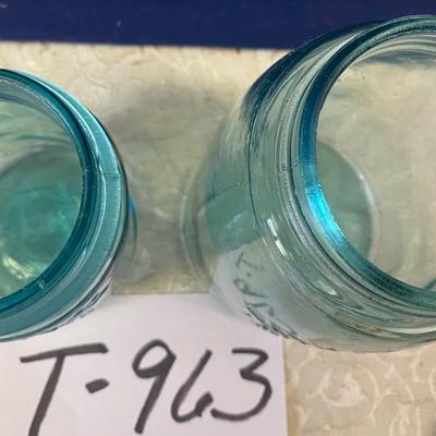 Blue canning jars