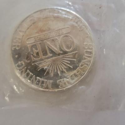 1985 Sunshine One Troy ounce .999 silver
