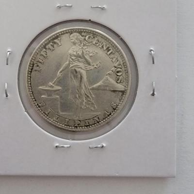 1944 Filipinas Fifty Centavos Silver
