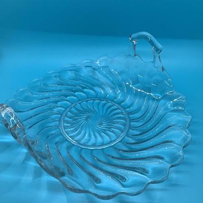 Depression glass candy dish & Fostoria