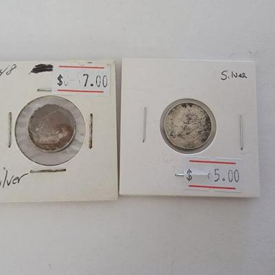 Lot of 2 Silver Roosvelt Dimes