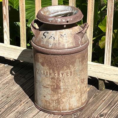 Old Lidded Milk Can
