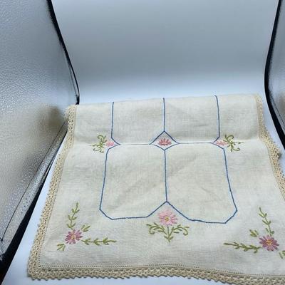 Hand Stitched Linen Table Runner