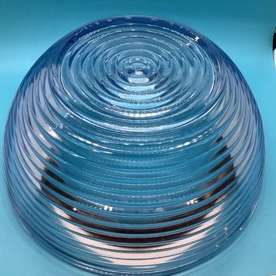 Art Deco glass bowl & woven bread basket