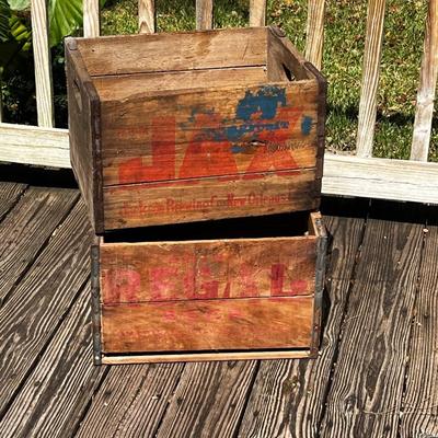 JAX & REGAL ~ Pair (2) ~ Wooden Crates