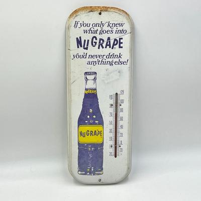 NUGRAPE ~ Vintage Metal Thermometer