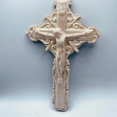 Vintage Porcelain Crucifix