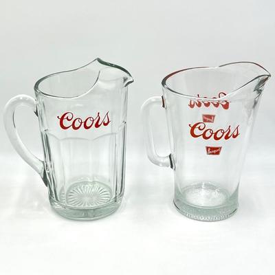 Six (6) Assorted Glass Beer Pitchers