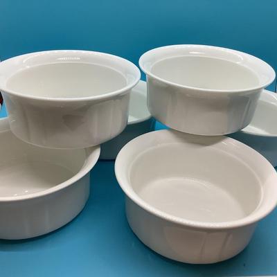 6 Oneida white ovenbrite bowls