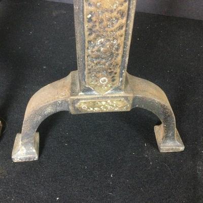 6393 Vintage Arts and Crafts Style Andirons