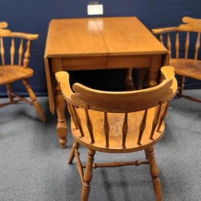 Oak Table & 3 Chairs